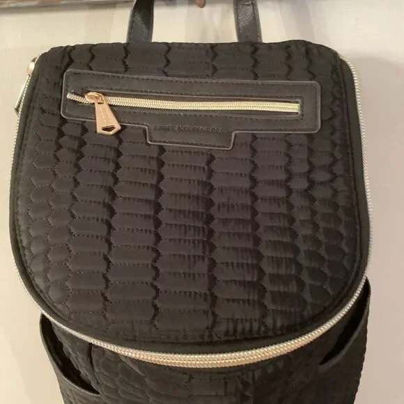 AIMEE KERSTENBERG BLACK QUILTED SARDINA BACKPACK display picture 1